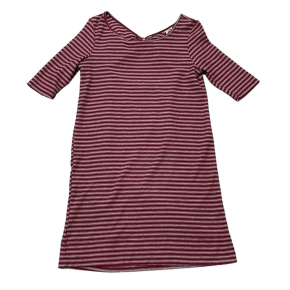 We The Free Dress Women's Small Red Grey Striped Short Sleeve T-Shirt - Picture 3 of 15